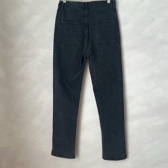 Stolen Girlfriends Club high rise taper black jeans with embossed leg sz XS - Picture 7 of 11